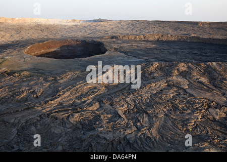 Ertale volcanical, volcan,, Afrique, montagne, montagnes, nature, la lave, l'Éthiopie, crater Banque D'Images