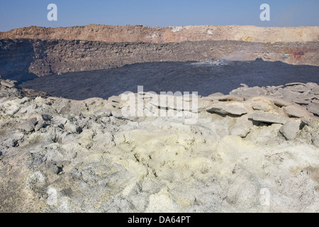 Ertale volcanical, volcan,, Afrique, montagne, montagnes, nature, la lave, l'Éthiopie, crater Banque D'Images