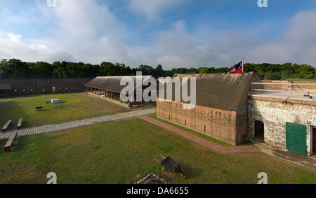 Fort James Jackson sait aussi que Fort Jackson & Old Fort Jackson est plus ancienne de la Géorgie l'enrichissement en brique. Banque D'Images