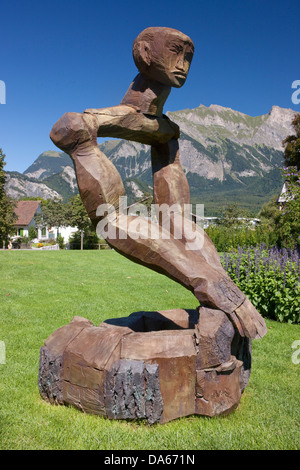 RagARTs, culture, canton, SG, Saint-Gall, Suisse, Europe, art, de compétence, à Bad Ragaz, bois, chef Banque D'Images