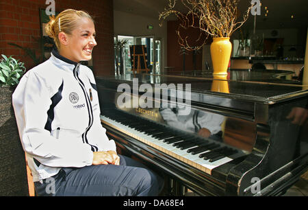 Joueur de tennis de l'Allemagne Sabine Lisicki le 23 avril 2009 à Francfort, Allemagne. Banque D'Images