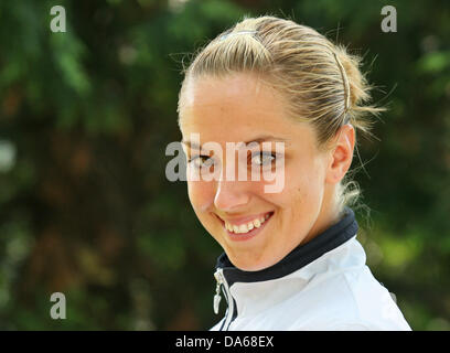 Joueur de tennis de l'Allemagne Sabine Lisicki le 23 avril 2009 à Francfort, Allemagne. Banque D'Images