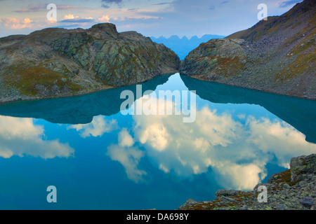 Wildsee, lac, Suisse, Europe, canton, Saint-Gall, Thurgovie, domaine de Sargans, Pizol, cinq lacs, lac de montagne, de la réflexion, Banque D'Images