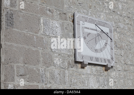 Cadran solaire, Castelmonte Sanctuary,Friuli,Italie Banque D'Images