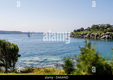 Baie de persil à Sydney avec son parc avec pelouse, et l'anse. Banque D'Images