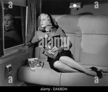 Dame SUR UNE TRIAN 1945 film universel avec Deanna Durbin Banque D'Images