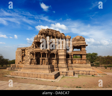 Sasbahu (Sas-Bshu Sahastrabahu ka mandir, Temple) temple de fort de Gwalior. Gwalior, Madhya Pradesh, Inde Banque D'Images