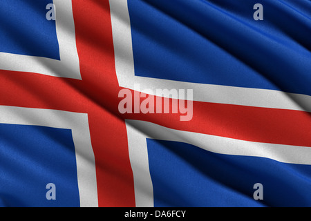 Drapeau de l’Islande Banque D'Images