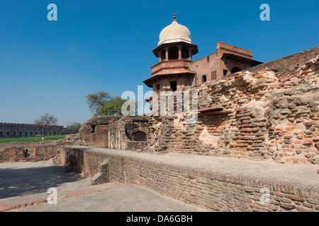 Pavilion, vestiges de murs, Fort Rouge Banque D'Images