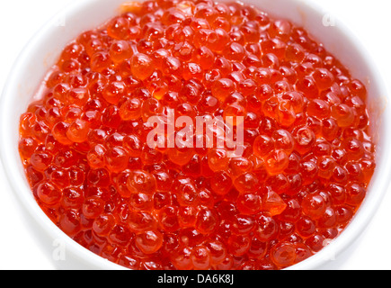 Caviar de saumon rouge photographié close-up Banque D'Images