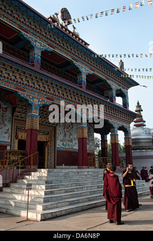 Karma temple. Bodhgaya, Bihar, Inde Banque D'Images