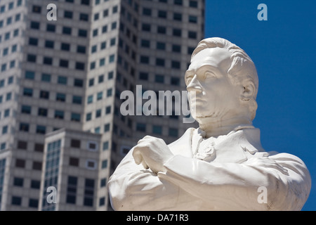 Singapour Singapour,Asie,Ville,Boat Quay,Raffles' Landing Site, Sir Thomas Stamford Raffles Statue Banque D'Images