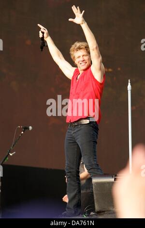 Londres, Royaume-Uni. 5 juillet, 2013. Bon Jovi effectuer à l'heure d'été britannique Barclaycard présente à Hyde Park, Londres UK - 05 Juillet 2013 Crédit : Nathan Hulse/Alamy Live News Banque D'Images