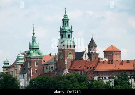 Château Royal de Wawel à Cracovie Pologne Banque D'Images