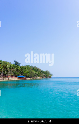 Seascape de l'île de Ross, Port Blair, Andaman et Nicobar, Inde Banque D'Images