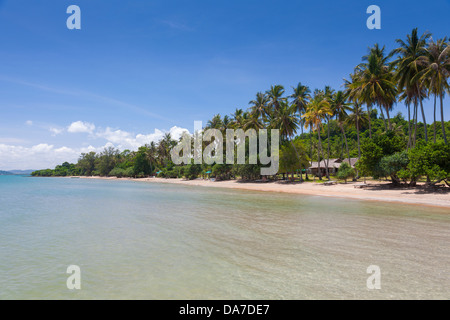 Crystal Clear beach à Koh Tonsay, île au large de Kep - Kep Province, Cambodge Banque D'Images