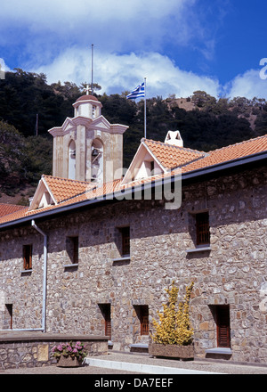 Le saint, royal et monastère de Kykkos, stavropegic de montagnes Troodos, à Chypre. Banque D'Images