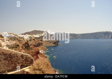 Oia à Santorin, Grèce Banque D'Images