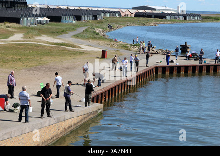 Angling HVIDE SANDE, DANEMARK Banque D'Images