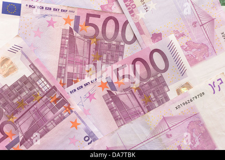 Close-up de l'introduction des billets de fond photo horizontale Banque D'Images