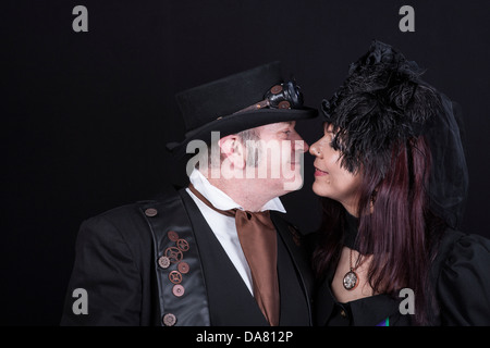 Couple Steampunk Banque D'Images