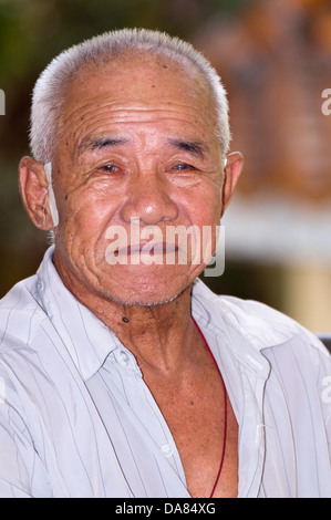 Le vieillissement - vieil homme portrait chinois Banque D'Images