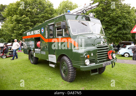 Raf green goddess vintage militaire armée britannique véhicules exposés County Down Irlande du Nord uk Banque D'Images