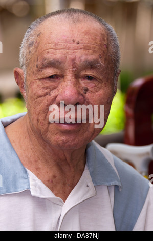 Le vieillissement - vieil homme portrait chinois Banque D'Images