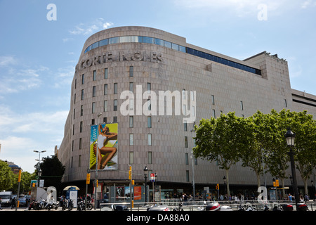 Grand magasin el corte ingles sur la Placa Catalunya Barcelone Catalogne Espagne Banque D'Images