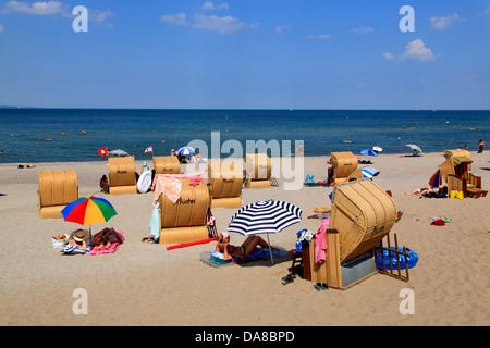 Niendorf Plage, côte de la mer Baltique, Schleswig-Holstein, Allemagne, Europe Banque D'Images