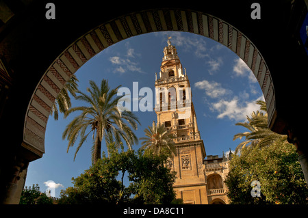 Mosquée arabe, tour "alminar", Cordoue, Andalousie, Espagne, Europe Banque D'Images