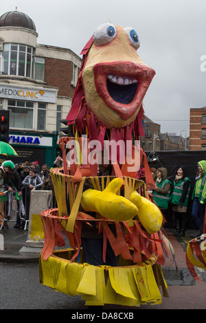 Défilé de la Saint-Patrick, Dublin, Irlande, 17 mars 2013. Banque D'Images