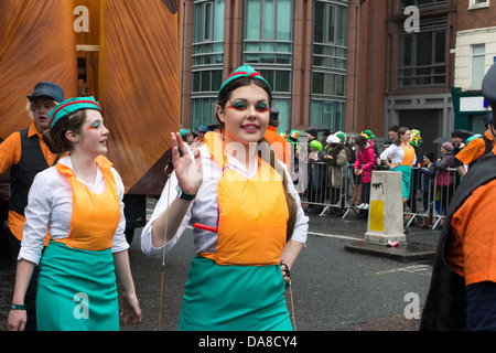 Défilé de la Saint-Patrick, Dublin, Irlande, 17 mars 2013. Banque D'Images