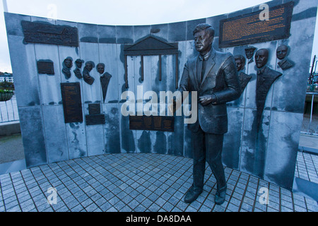 Une statue de John F Kennedy à New Ross, Co Wexford célèbre les présidents américains ont des racines irlandaises et du patrimoine Banque D'Images