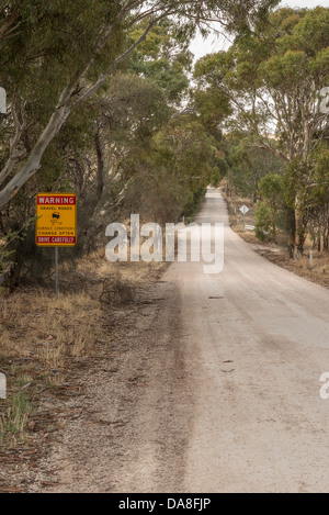 Les routes qui serpentent à travers les pittoresques collines d'Adélaïde en Australie du Sud. Banque D'Images