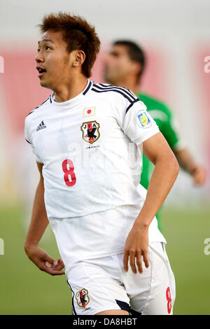 Hiroshi Kiyotake (JPN), le 11 juin 2013 Football / Soccer - COUPE DU MONDE : Brésil 2014 Tour Final qualificatif asiatique Groupe B entre l'Iraq 0-1 Japon à Al-Arabi Stadium, Doha, Qatar. (Photo de bla) Banque D'Images