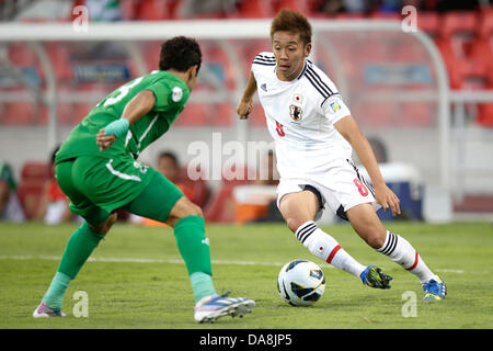 Hiroshi Kiyotake (JPN), le 11 juin 2013 Football / Soccer - COUPE DU MONDE : Brésil 2014 Tour Final qualificatif asiatique Groupe B entre l'Iraq 0-1 Japon à Al-Arabi Stadium, Doha, Qatar. (Photo de bla) Banque D'Images