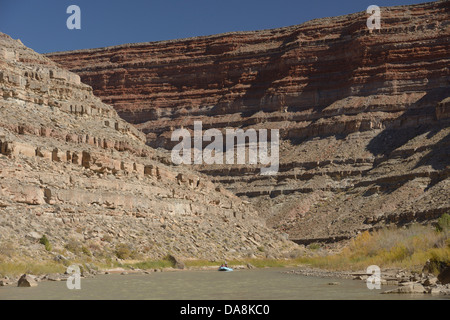 USA, United States, Amérique du Nord, l'Utah, Mexican Hat, en Amérique du Nord, les quatre coins, Colorado, Plateau, river, Comté de San Juan, radeau, ra Banque D'Images