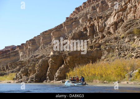 USA, United States, Amérique du Nord, l'Utah, Mexican Hat, en Amérique du Nord, les quatre coins, Colorado, Plateau, river, comté de San Juan, radeau, ra Banque D'Images
