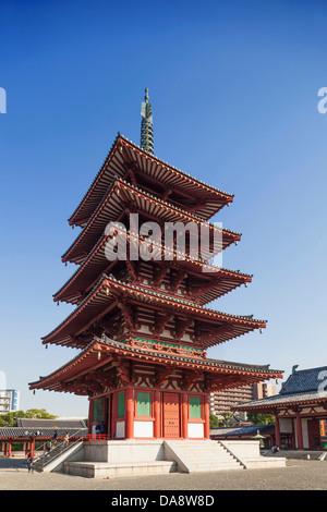 Le Japon, Honshu, Kansai, Osaka, Osaka, Temple Shitennoji Banque D'Images