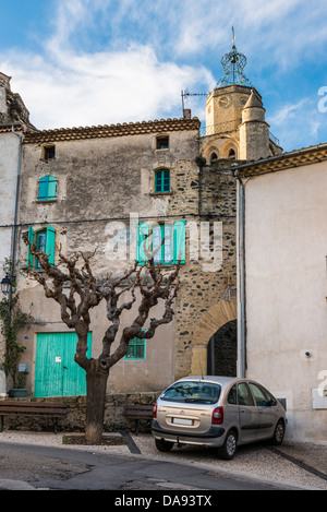 Village de Caux, Hérault, Languedoc-Roussillon, France Banque D'Images