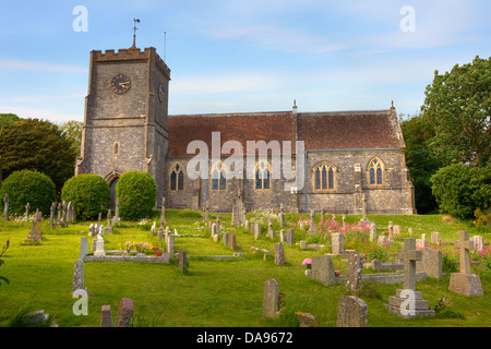 Église paroissiale de Sainte Trinité, Lulworth Ouest, Dorset, Royaume-Uni Banque D'Images