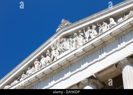 Allemagne, Bavière, Regensburg, Valhalla, fame hall, le roi Louis, bâtiment, de Donaustauf, Leo von Klenze, point d'intérêt, gable, Banque D'Images