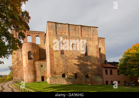 Allemagne, Rhénanie-Palatinat, ruines du cloître, Limbourg, Bad Dürkheim, murs, ruines, mur, bâtiment, point d'intérêt, Banque D'Images