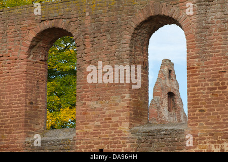 Allemagne, Rhénanie-Palatinat, ruines du cloître, Limbourg, Bad Dürkheim, murs, ruines, mur, bâtiment, point d'intérêt, Banque D'Images