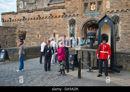 L'extérieur du château Edimbourg Ecosse Grande-Bretagne Angleterre Europe Banque D'Images