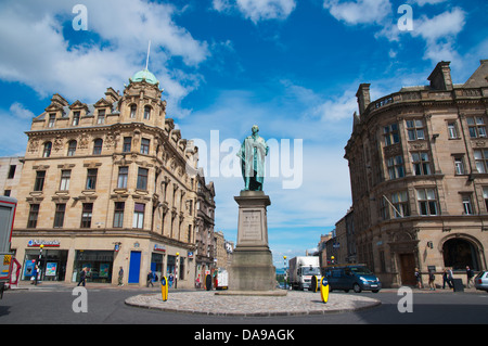 Statue de William Pitt dans George Street Centre d'Édimbourg en Écosse Grande-bretagne angleterre Europe Banque D'Images