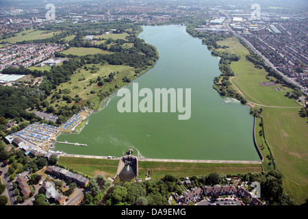 Vue aérienne de Brant, Réservoir, harpe galloise à Londres Banque D'Images