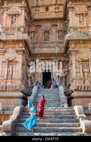 L'Inde, l'Inde, Asie, Tamil Nadu, Thanjavur, Tanjor, Sri Brihadeshwara, Temple, patrimoine mondial, l'art, l'Inde, d'entrée, st Banque D'Images