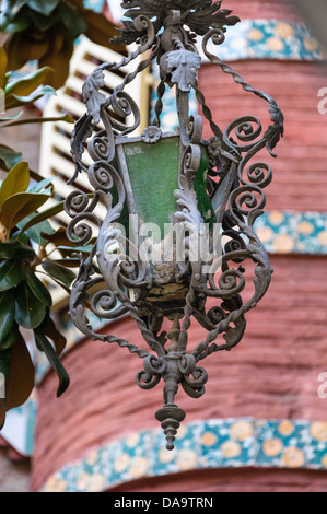 Casa Vicens, chef-d'œuvre moderniste par Antoni Gaudi. Barcelone, Espagne. Banque D'Images